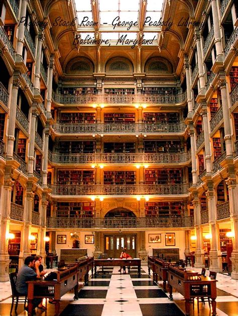 Peabody Stack Room - George Peabody Library - Baltimore, Maryland | George peabody library ...