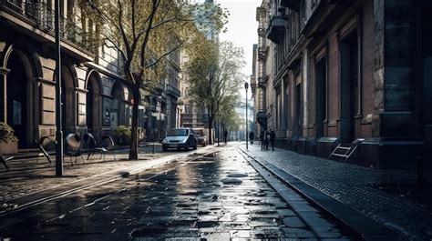 Premium Photo | Empty street photography high contrast analog