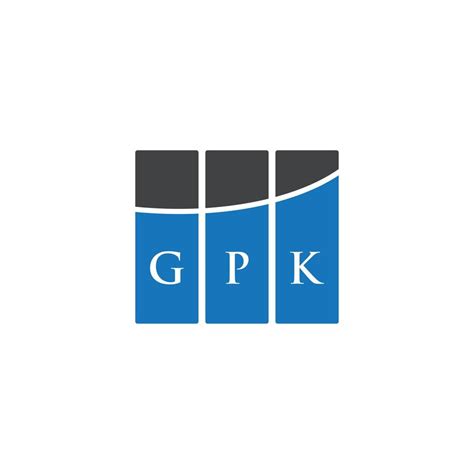 GPK letter logo design on WHITE background. GPK creative initials letter logo concept. GPK ...