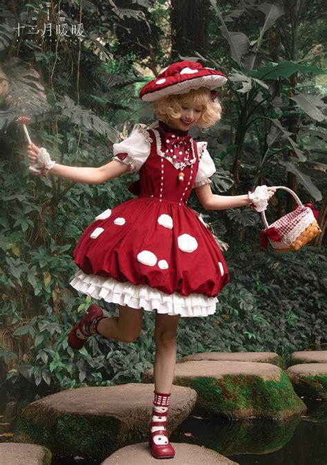 New Release: Nikki Tomorrow 『☆-Mushroom Wonderland-☆』 Lolita OP Dress and Its Matching Hat ...