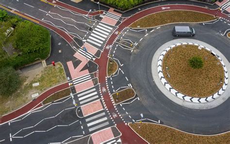 Aerial photos show Cambridge's brand new Dutch roundabout in action ...