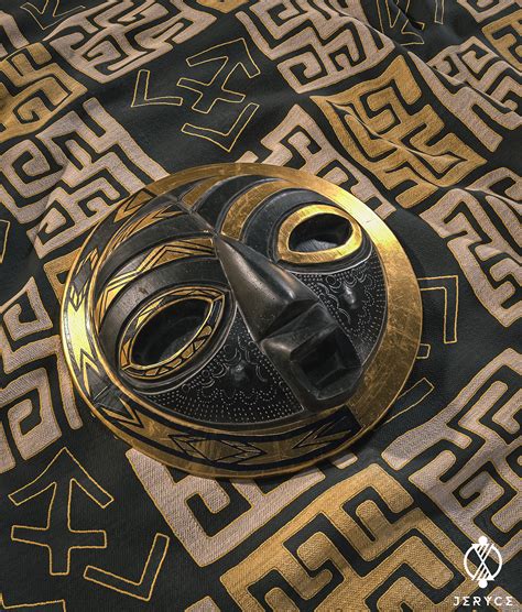 3D Ashanti Mask ( Black & Gold) on Behance