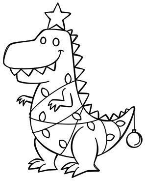 Get Christmas Dinosaur Coloring Pages Printable Pics - COLORIST