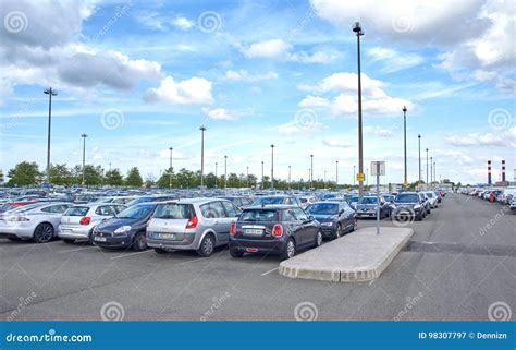 Charles De Gaulle Airport Parking Editorial Photography - Image of ...