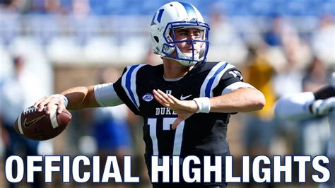 Daniel Jones Official Highlights | Duke QB - YouTube