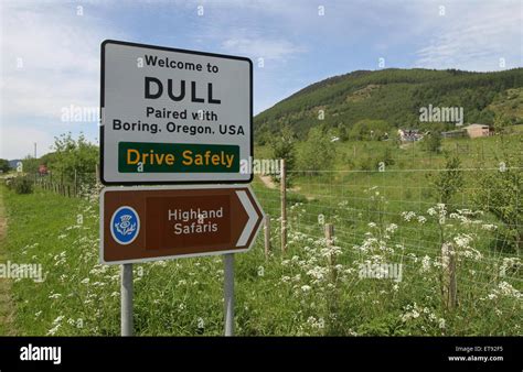 Welcome to Dull paired with Boring, Oregon sign Scotland June 2015 ...