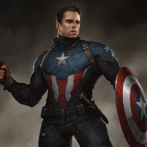 ArtStation - Bucky Barnes Captain America (Heroic suit)