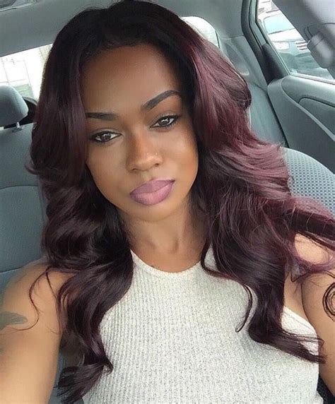 Burgundy hair color | Wine hair color, Wine hair, Burgundy hair