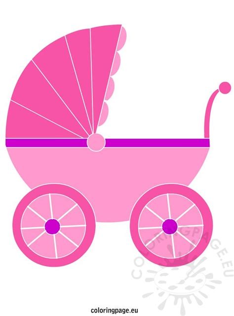 Pink Baby Carriage | Coloring Page