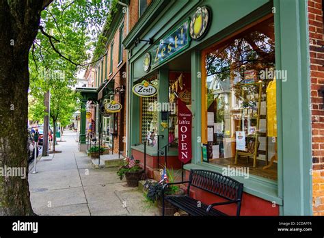 Lititz, PA, USA - August 21, 2020: Named the Coolest small town in America, Lititz features ...