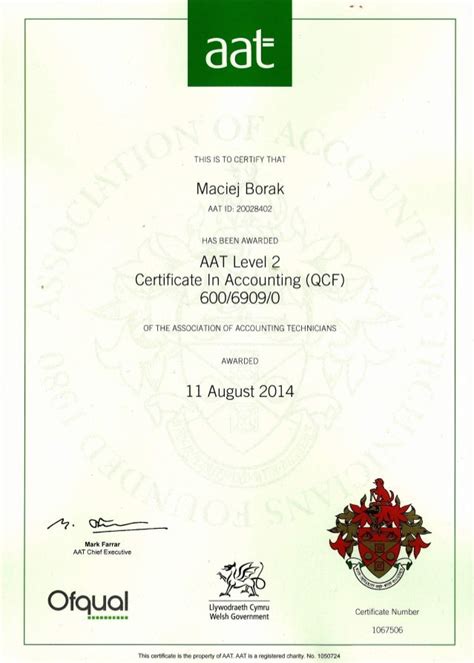 AAT Certificate in Accounting (Level 2 QCF)