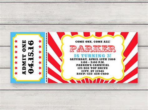 Simple Carnival Ticket - 16+ Examples, Illustrator, Word, Pages ...