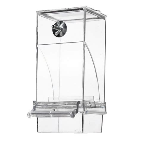 Transparent Acrylic Bird Feeder Automatic No-Mess Bird Cage Feeder ...