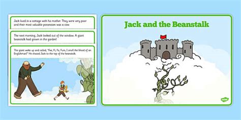 Jack and the Beanstalk Story Summary Cards (teacher made)