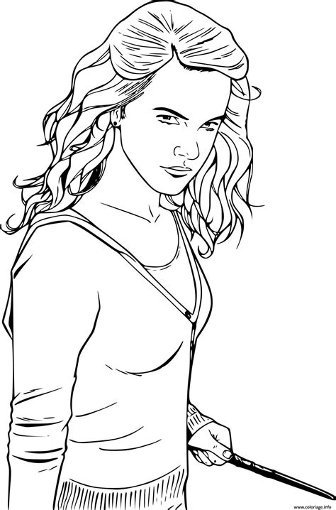 Hermione Granger In Class Coloring Page Free Printable Coloring Pages ...