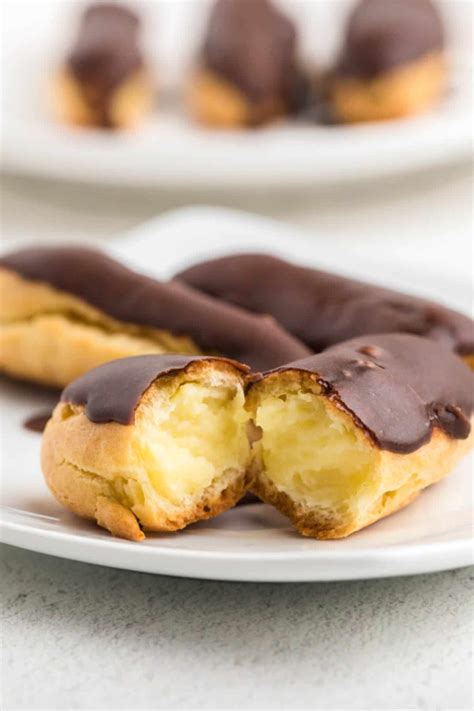 Homemade Classic Chocolate Eclairs l Spoonful of Flavor