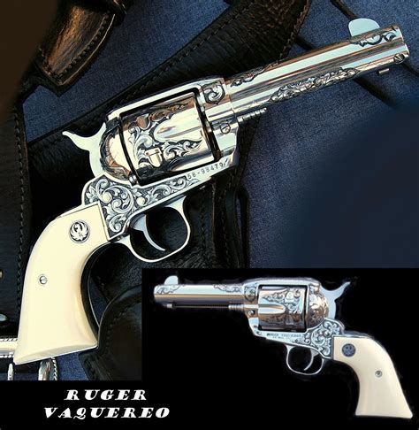 Ruger Vaquero, custom engraving by J. R. FrenchLoading that magazine is a pain! Get your ...