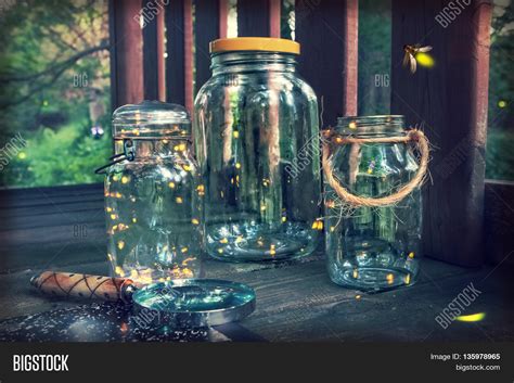 Fireflies Jars Tree Image & Photo (Free Trial) | Bigstock