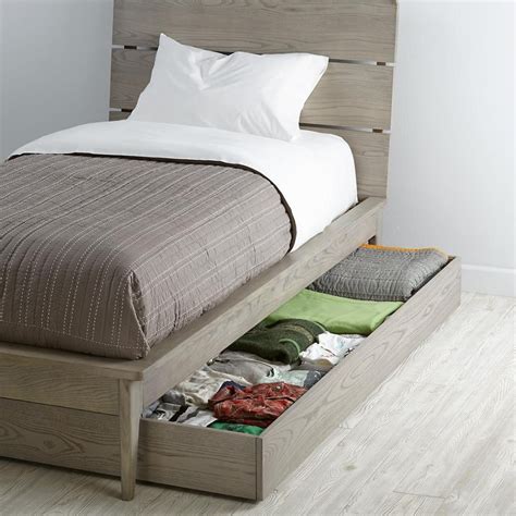 Base Cama Doble Cajón Bajo Madera Individual - Madera Viva - $ 15,015.00 en Mercado Libre