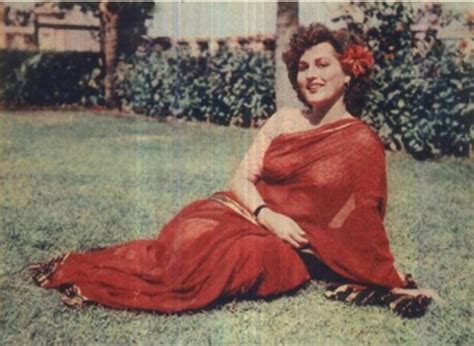 Vintage Indian actress Begum para posing for a photo in a see through saree, 1954 : OldSchoolCool