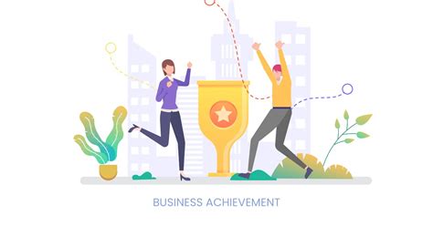 Business Achievement Vector Illustration Concept, Graphics - Envato Elements