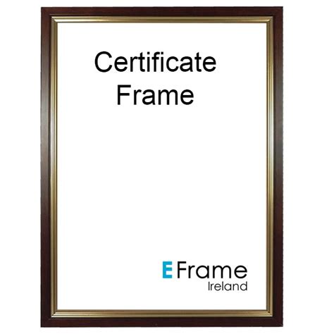 Certificate Frame A4 Brown Gold Slip - EFrame Ireland