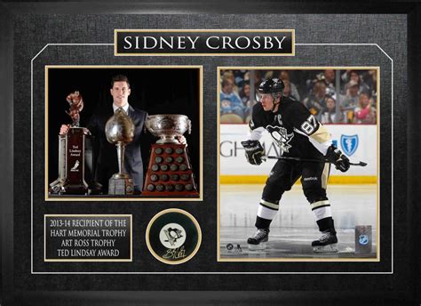 Sidney Crosby 2014 NHL Multi-Award Recipient with autographed puck ...