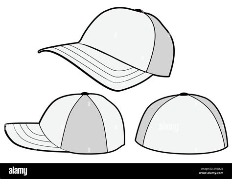 Vector illustration template of a baseball hat or cap. Colors and transparent background color ...