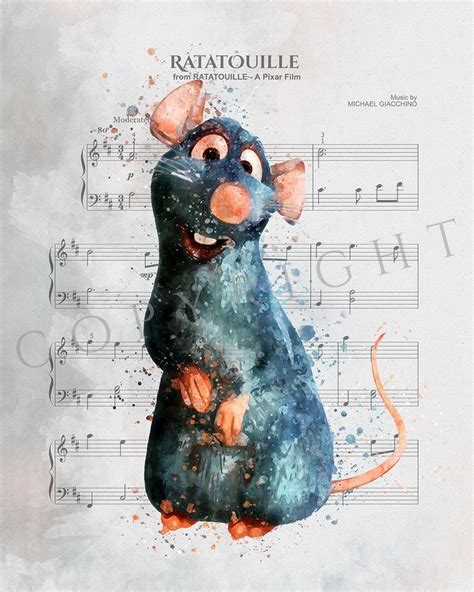 Ratatouille print Ratatouille Music sheet print Disney poster | Etsy | Disney posters, Disney ...