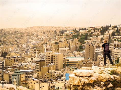 Beautiful Skyline of Amman Jordan from Amman Citadel Stock Photo | Adobe Stock