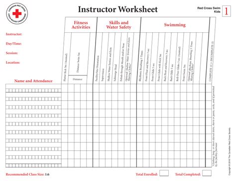 Red Cross Worksheets