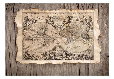 Tiptophomedecor Peel and Stick World Map Wallpaper Wall Mural - Old World Map - Removable Wall ...