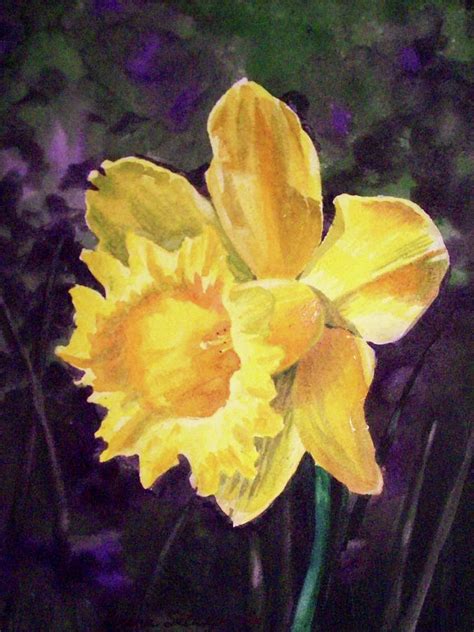 Daffodil Acrylic Painting