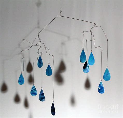 mobile art | ... Sculpture - Raindrops Kinetic Mobile Sculpture Fine Art Print | Mobile ...