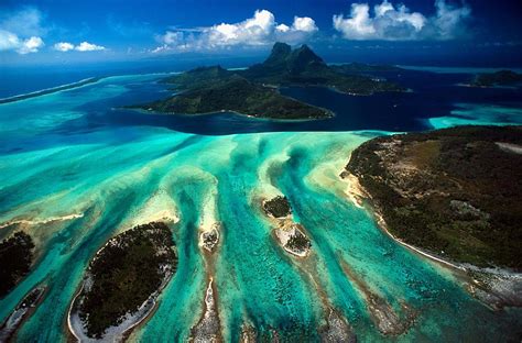 Aerial View Of Bora Bora by Michel Renaudeau