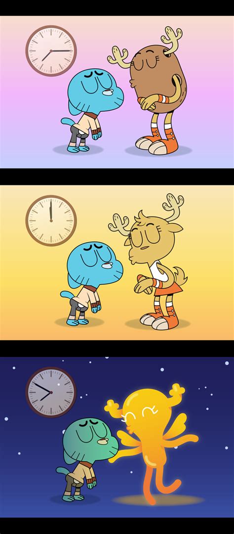 Penny and Gumball at three different times by Culu-Bluebeaver on DeviantArt