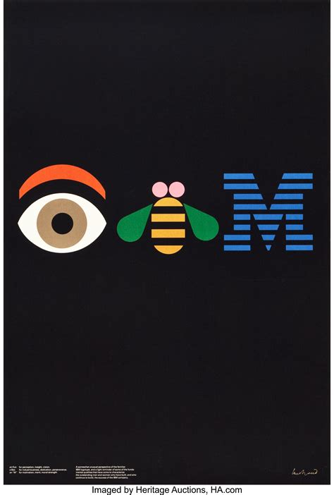 IBM Advertising Poster by Paul Rand (IBM, 1981). Full-Bleed Poster | Lot #86163 | Heritage Auctions