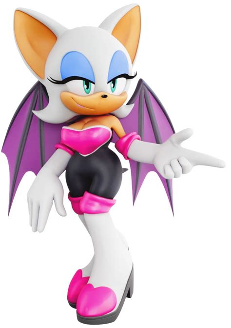 I like how the artist gave back some of Rouge' s curvyness from SA2 | Sonic the Hedgehog | Rouge ...