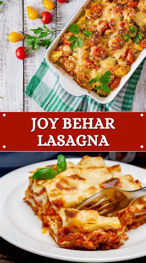 Joy Behar Lasagna Recipe | Recipe in 2024 | Italian recipes, Recipes, Lasagna