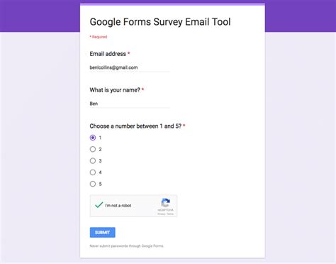 Google Form Template For Survey