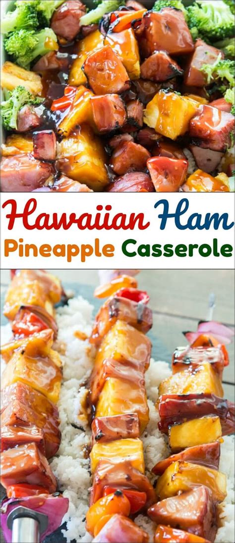 Hawaiian Ham and Pineapple Casserole - Oh Sweet Basil