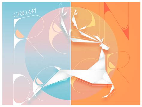 Origami Reindeer by Illustrations and Animations by Leo on Dribbble