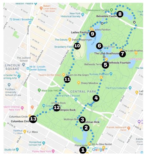 Printable Central Park Map