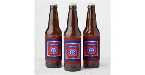 82nd Airborne Division Proud Veteran Beer Bottle Label | Zazzle