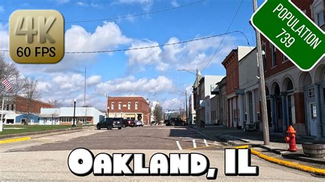 Driving Around Small Village Oakland, IL in 4k Video - YouTube