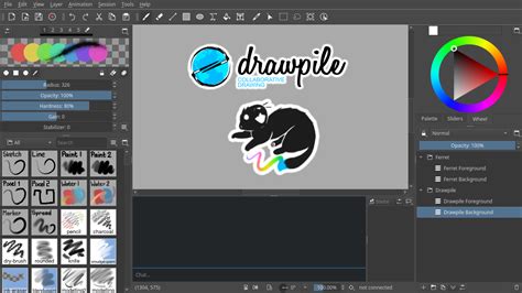 Collaborative Drawing Program : Drawpile is a free software collaborative drawing program that ...