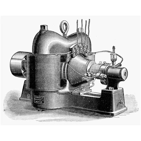 Sprague Motor C1890. Nelectric Motor Built By American Physicist Frank Sprague (1857-1934 ...