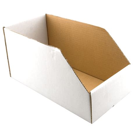 Parts Bin Box, 4-1/2 in. x 6 in. x 12 in., Cardboard White - Walmart.com