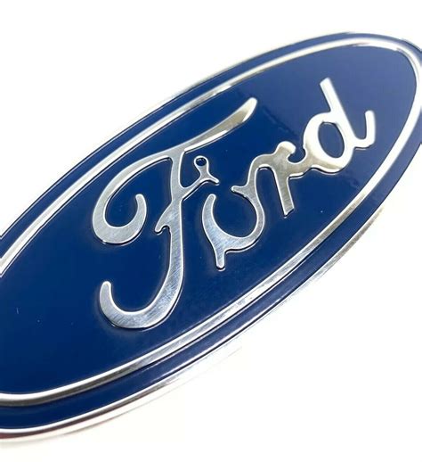 Ford Oval Emblem - Rear 5" Blue & Chrome Premium Billet Aluminum