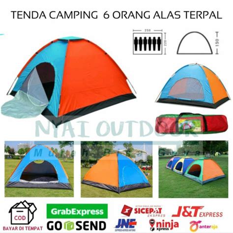 Jual tenda camping keluarga tenda dome waterproof 6 orang | Shopee Indonesia